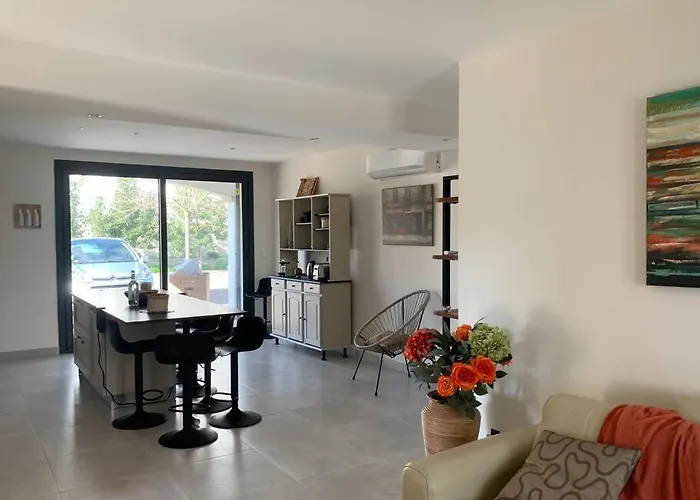 Rez De Maison Neuve Piscine Wifi Poolhouse En Pierre *