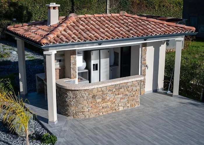 Rez De Maison Neuve Piscine Wifi Poolhouse En Pierre Feriehus Penta di Casinca